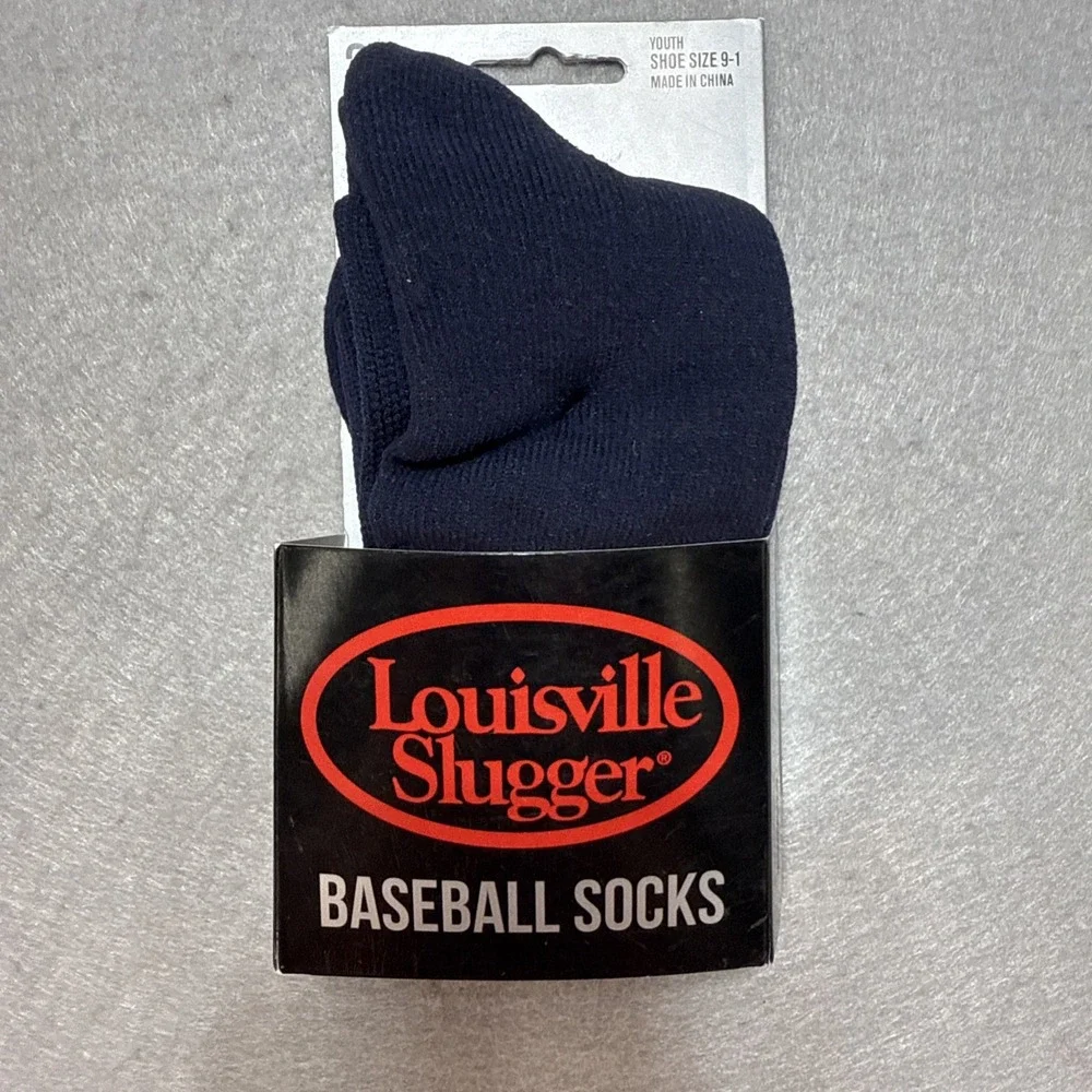 Louisville Slugger Baseball Knee High Socks 2 Pair Shoe Size Youth 9-1
